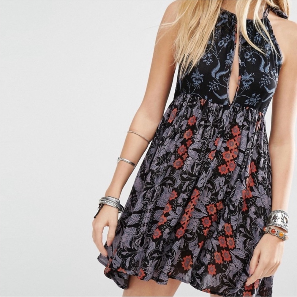 Free People floral Trapeze dream slip sundress